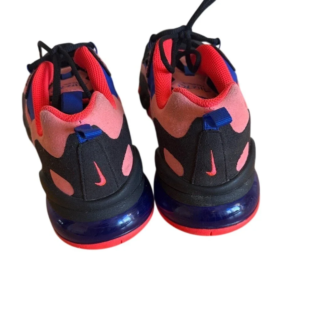 Nike Air Max 270 React Low‎ Black Crimson Blue Size 6Y